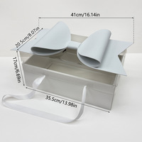 Boîte cadeau réutilisable transparente avec poignée, plusieurs tailles, pour bonbons et fleurs, emballage de fête, vente en gros