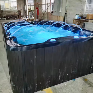 Baignoire à remous de luxe pour 5 personnes, spa extérieur, <span class=keywords><strong>jacuzzi</strong></span>, spa avec haut-parleur Bluetooth, lumière LED, homologué CE - Product Image 1