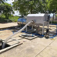 Machine de microfiltration à entrée d'eau externe en acier inoxydable avec tambour à fils en coin pour l'élimination continue des débris dans les fermes piscicoles
