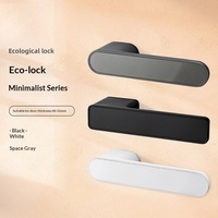 Poignées de porte et de fenêtre en zinc finition satinée, style italien moderne minimaliste, silencieuses, pour chambre à coucher