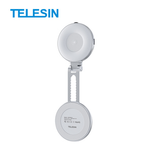 Đèn chiếu sáng mini TELESIN có thể sạc lại 3 chế độ có thể điều chỉnh 180 °   Đèn selfie vòng tròn từ tính tích hợp gương và có thể gập lại cho điện thoại di động - Product Image 3