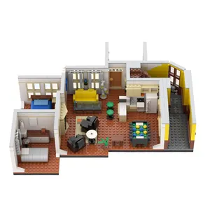 Uitverkoop Buildmoc Vrienden Platte Tv Show Bouwstenen Straat Bouwstenen Bakstenen Huis Compatibel Met Legoing 10292