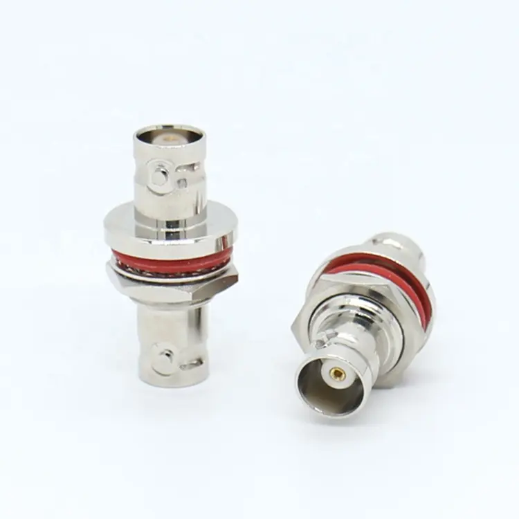 Sechseckige BNC weiblich zu BNC weiblich 50 Ohm 75 Ohm Stecker Messing-Zink-Legierung Plattenhalterung bnc-Anschluss