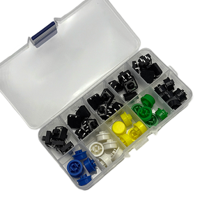 Kit de 25 Interruptores Táctiles de Botón, 12x12x7.3mm, Microinterruptor Momentáneo con Tapas Redondas de 5 Colores para Proyectos Electrónicos DIY <span class=keywords><strong>Arduino</strong></span> - Product Image 3