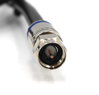 RG6 y RG6Q Compresión F-Connector Tri-Shield y Quad Shield Cable coaxial