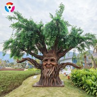 Modèles de plantes animées grandeur nature personnalisés, décoration interactive d'arbres parlants animatroniques