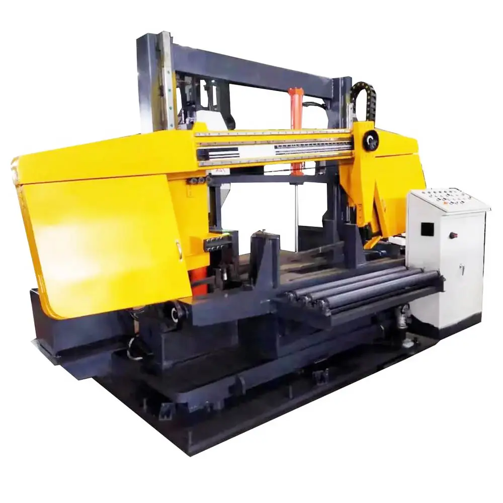 Raintech Hydraulic Portable CNC Band Saw Machine For Metal Cutting With Mitre Unit For Medium To Heavy Steel Construction