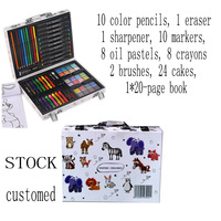 Ensemble de coloriage pour enfants de 84 pièces, boîte de couleur créative et amusante avec des marqueurs