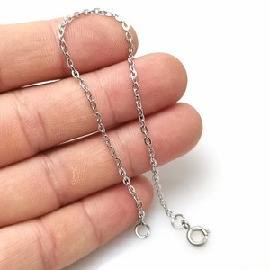 โซ่สแตนเลสพร้อมหัวเข็มขัดสำหรับอุปกรณ์ตกแต่งกระเป๋า DIY ทำเครื่องประดับ ความยาว 18 ซม. 20 ซม. 22 ซม. ให้เลือก - Product Image 2