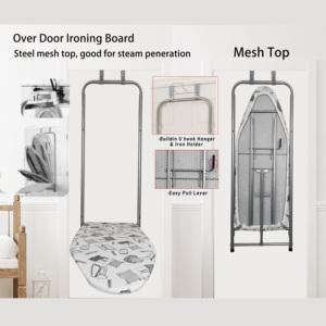 Planche <span class=keywords><strong>à</strong></span> <span class=keywords><strong>repasser</strong></span> murale pliable avec dessus en maille et crochet de suspension - Product Image 2