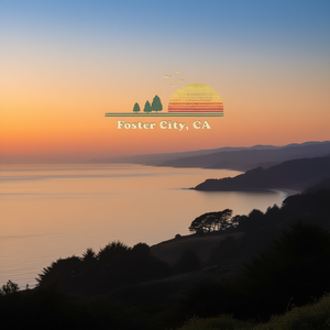 T-shirt a maniche lunghe Foster City California Vintage Sunset, regalo souvenir - Product Image 3