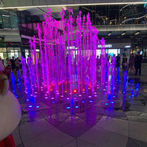 Fontaine interactive carrée à LED pour sol sec, avec contrôle de la lumière et spectacle de jets d'eau dansants - Product Image 1