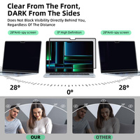 Écran de confidentialité LFD 02 avec cadre adhésif anti-espion pour MacBook, idéal pour le bureau, les études et les voyages