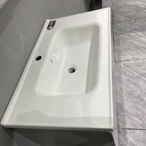 WJL Modern Moisture-Proof Ceramic Basin Wall-Mounted <strong>Vanity</strong> Cabinet Set with Lighted Mirror for <strong>Hotel</strong> Bathrooms Bathroom <strong>Vanities</strong> - Product Image 6