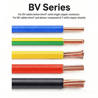Cable de Cobre BV de 1/1.5/2.5/4/6/10 mm², 450/750 V, Aislado con PVC, para Cableado Eléctrico en la Construcción de Viviendas, Gran Venta