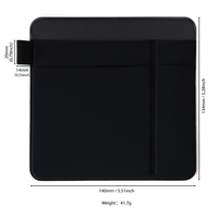 Sac auto-adhésif pour souris, ordinateur portable, câble de données, disque dur, sac de rangement en tissu Lycra, porte-stylo