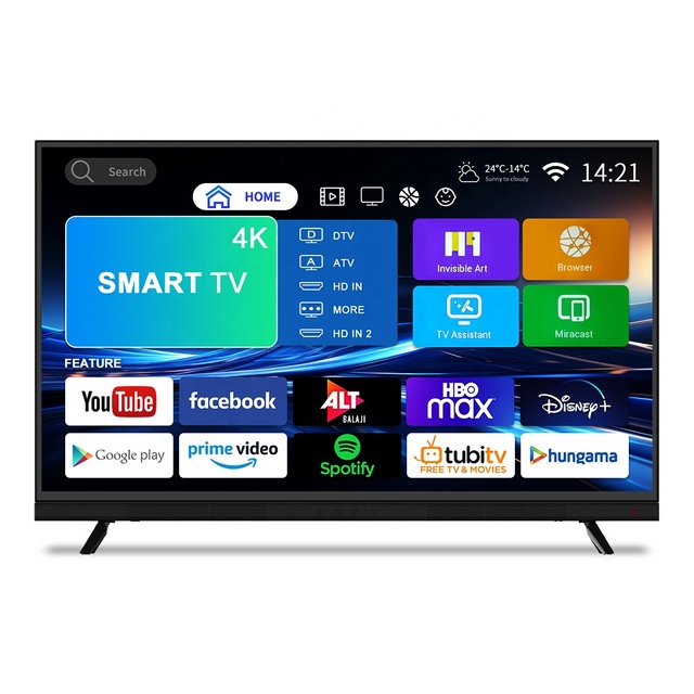 TV Inteligente De Alta Calidad 2k 4k Wifi Android Pantalla Grande 43 55 65 75 100 Pulgadas Sin Marco Qled Televisor