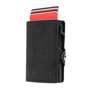 Tarjetero Cartera <span class=keywords><strong>Vaquero</strong></span> Pu Cuero para hombres Mujeres con función emergente y Clip de empuje lateral Regalo de Venta caliente - Product Image 5