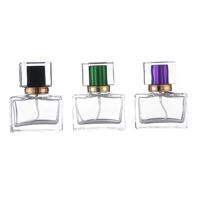 Vente en gros Vide Carré Clair 30 ml Parfum Parfum Deluxe Rechargeable Carré Vaporisateur Flacon en verre avec boîte