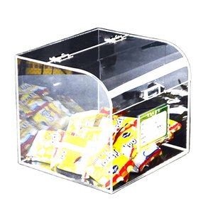 manufacturer plexiglass food container acrylic candy box with lid