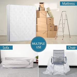 ถุงบรรจุภัณฑ์แบบใช้แล้วทิ้ง <span class=keywords><strong>ROMWE</strong></span> LDPE แบบมีข้างพับได้ สำหรับที่นอนควีนไซส์ ถุงคลุมเฟอร์นิเจอร์สำหรับการขนย้าย - Product Image 6