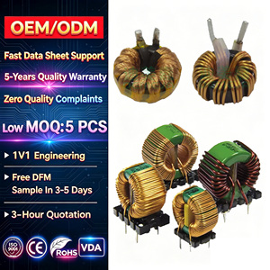 Inducteur toroïdal de haute qualité à bobinage en fil de cuivre, à mode commun SMD haute puissance, 2mH 15A, 3mH 100A, 100uH, 200uH, Q élevé (>80), CE - Product Image 1