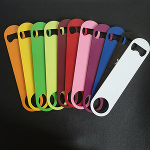 Grosir pembuka botol bir warna polos awet strip baja tahan karat logam logo kustom untuk hadiah rumah tangga promosi - Product Image 2