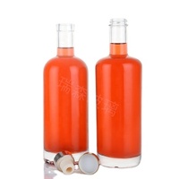 750ml 700ml Bouteille en verre pour liqueur Whisky Vodka Gin Spiritueux Échantillon gratuit Bouteille en verre 1000ml