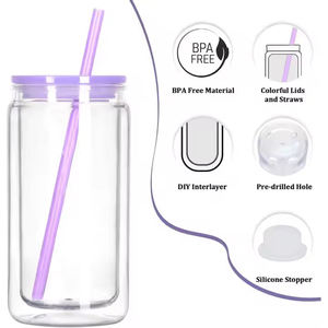 <span class=keywords><strong>Tumbler</strong></span> Snowglobe con foro Pre-forato 16 oz 20oz globo di neve tazza tazza doppia parete trasparente di plastica bicchieri con coperchi e paglia - Product Image 4