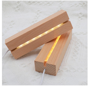 Acrylic <strong>Night</strong> Lamp Wood Base Use for Plaque Clock Neon Sign Led Menu Products Blank Acrylic <strong>Night</strong> Lights Showing Stand - Product Image 5