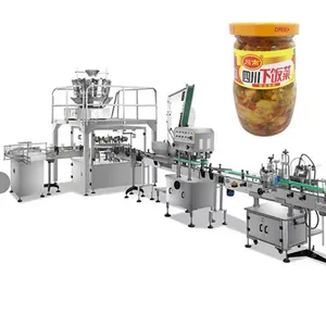 Machine de remplissage et de pesage automatique multifonction, haute efficacité, pour le remplissage de canette, kimchi, emballage pour pot de baguettes assorties, krau