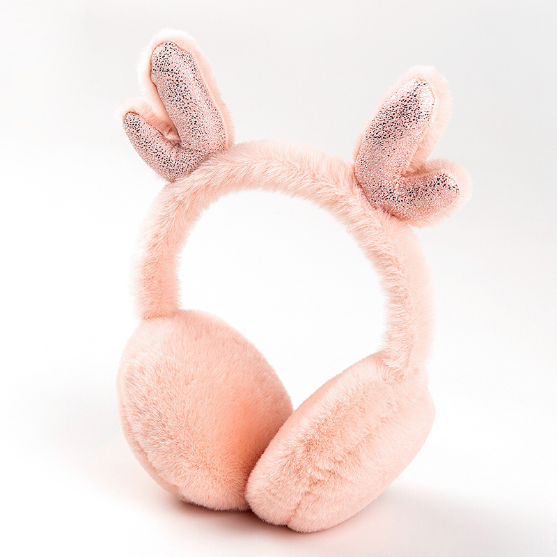 Cute Cartoon Antler girls kids Earmuffs Ear Warmer Delicate Cozy Winter Headband Ear Protection