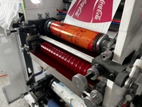 HJRY-520 2 couleurs Double tourelle Rewinder étiquette autocollant papier Flexo imprimante presse haute précision BOPP Film vert Machine d'impression