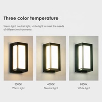 Luminaire solaire moderne en aluminium pour clôture de balcon de jardin, 9W, IP65, étanche, lumière murale LED, forme cylindrique/carrée, extérieur