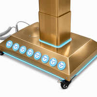 Table de soin électrique à 4 moteurs avec fonction d'inclinaison, hauteur réglable, roulettes verrouillables pour salon, spa, traitement facial, clinique