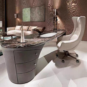 Mueble de oficina moderno, escritorio MDF de madera de alta tecnología, jefe gerente en forma de L, escritorio de oficina ejecutiva - Product Image 1