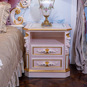 Stile europeo mobili camera da <span class=keywords><strong>letto</strong></span> in legno massello disegnato a mano francese intaglio rosa rosa intaglio principessa <span class=keywords><strong>letto</strong></span> - Product Image 3