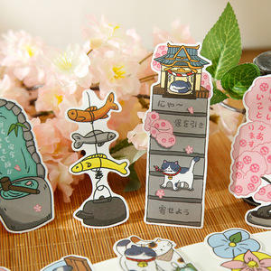 Marque-page en papier chat de montagne japonais mignon, forme irrégulière Kawaii, marque Fengqi haut de gamme, cadeau créatif pour les amateurs de livres, adolescents et usage quotidien - Product Image 3