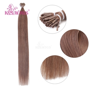 Wholesale 100% Chinese Remy Human Hair I tip Extension Cuticle Aligned Double Drawn Soft No Shedding Dark Color Natural Straight - Product Image 1