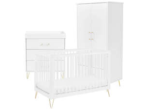 Ensemble de <span class=keywords><strong>chambre</strong></span> à coucher moderne vintage en <span class=keywords><strong>bois</strong></span> <span class=keywords><strong>blanc</strong></span> pour enfants avec berceau <span class=keywords><strong>et</strong></span> comptoir de couches Caractéristiques de sécurité pour <span class=keywords><strong>chambre</strong></span> à coucher - Product Image 6