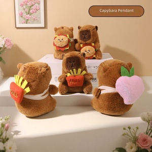 Llavero de Peluche 3D de <span class=keywords><strong>Capibara</strong></span> de Dibujos Animados, Suave, Ecológico y Duradero, con Cabeza de Fruta (Fresa, Sandía, Piña) - Product Image 4