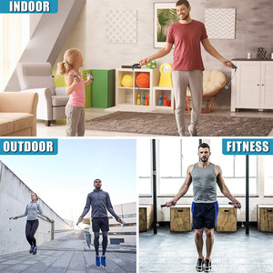 Qbellpet <span class=keywords><strong>Corde</strong></span> à <span class=keywords><strong>sauter</strong></span> lestée haute vitesse pour femmes, pour entraînement à domicile, fitness, usage intensif, entraînement en intérieur - Product Image 6
