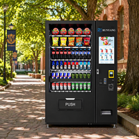Réfrigérateur extérieur personnalisé RUNYANG, distributeur automatique de boissons et de nourriture avec écran tactile intelligent et paiement par pièces