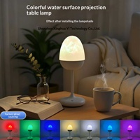 Projecteur d'ondes aquatiques portable pour bureau, veilleuse avec haut-parleur Bluetooth, bruit blanc, projection RGB, lampe d'ambiance de table