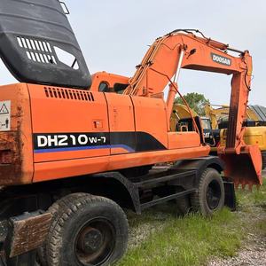 รถขุดล้อยี่ห้อ Doosan รุ่น DH210W-7 มือสอง พร้อมเครื่องยนต์ดีเซล DB58TIS บุ้งกี๋ขนาด 0.86 ลูกบาศก์เมตร รถขุดไฮดรอลิกน้ำหนัก 19.8 ตัน สำหรับงานก่อสร้าง - Product Image 1
