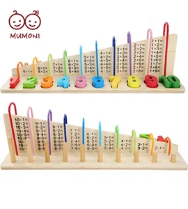 Top math learning wooden frame abacus 3 in 1 numbers cognition game wooden calculator toys
