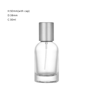 Chai xịt nước hoa thủy tinh tròn, nắp đậy, có thể nạp lại, trong suốt, dung tích 30ml, 50ml, 100ml - Product Image 4