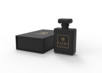Bouteilles en verre de parfum rectangulaire de qualité supérieure avec boîte, pulvérisateur de bouteilles carrées de parfum vides LOGO personnalisé noir clair et mat
