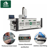 Machine de perçage et de fraisage CNC de haute précision OUWO avec moteur servo pour profilés de fenêtres et de murs rideaux