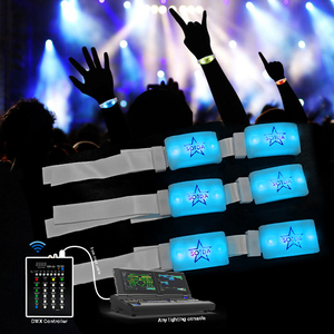 Bracelet LED DMX512 contrôlé par <span class=keywords><strong>RF</strong></span> pour concerts, festivals de musique, contrôle d'accès, bracelet LED - Product Image 2